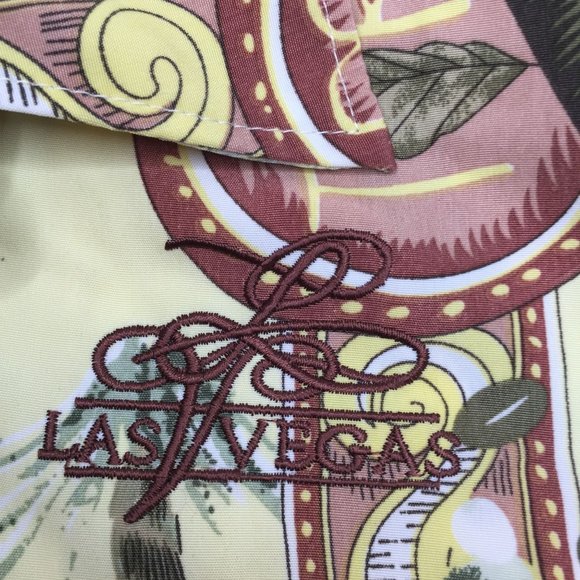 DC Classic Men's Yellow Hawaiian Shirt Las Vegas Palms Cigars Size XL Ex Large - Picture 4 of 9